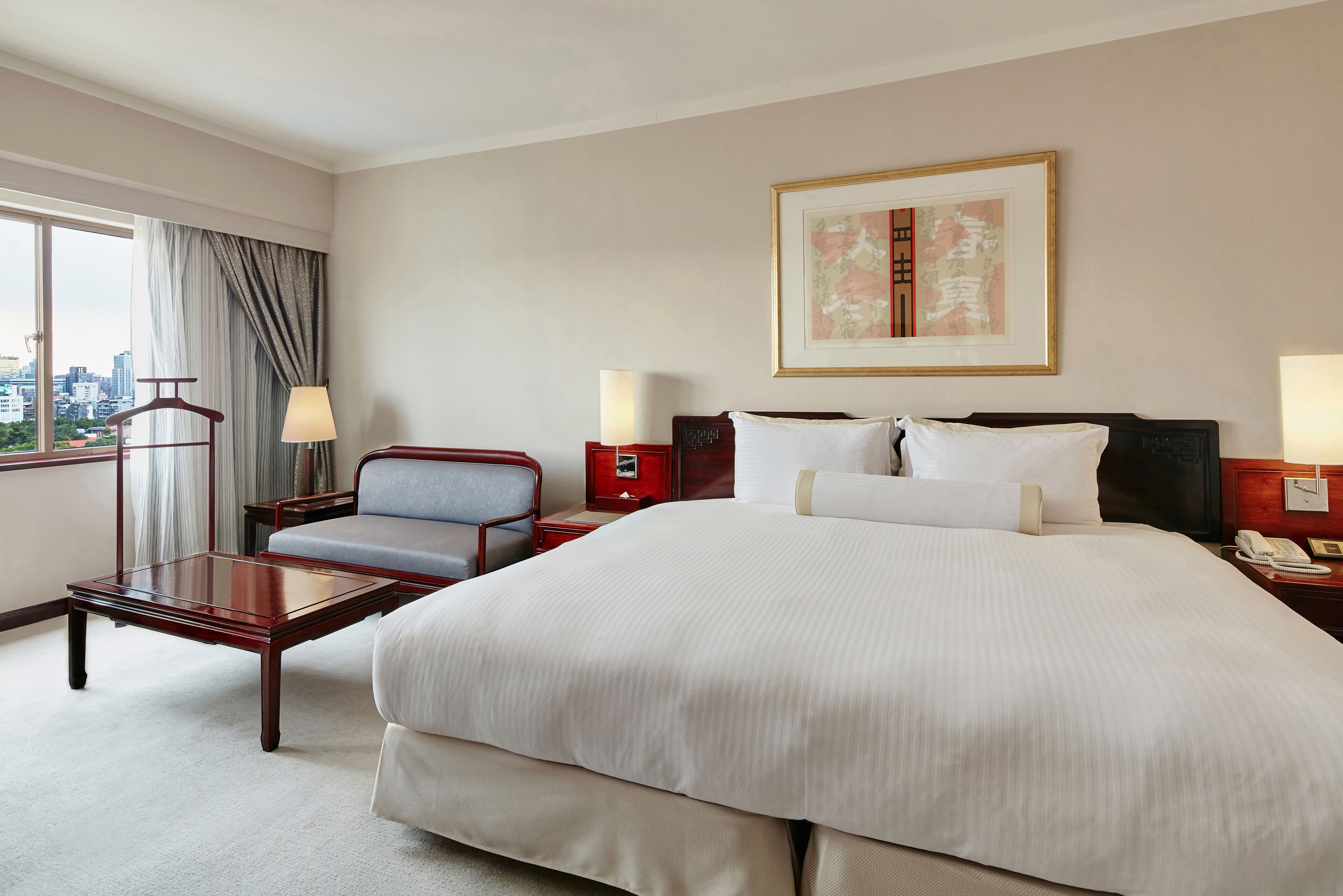 Down duvets, minibar, in-room safe, desk