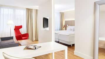 Premium bedding, minibar, in-room safe, desk