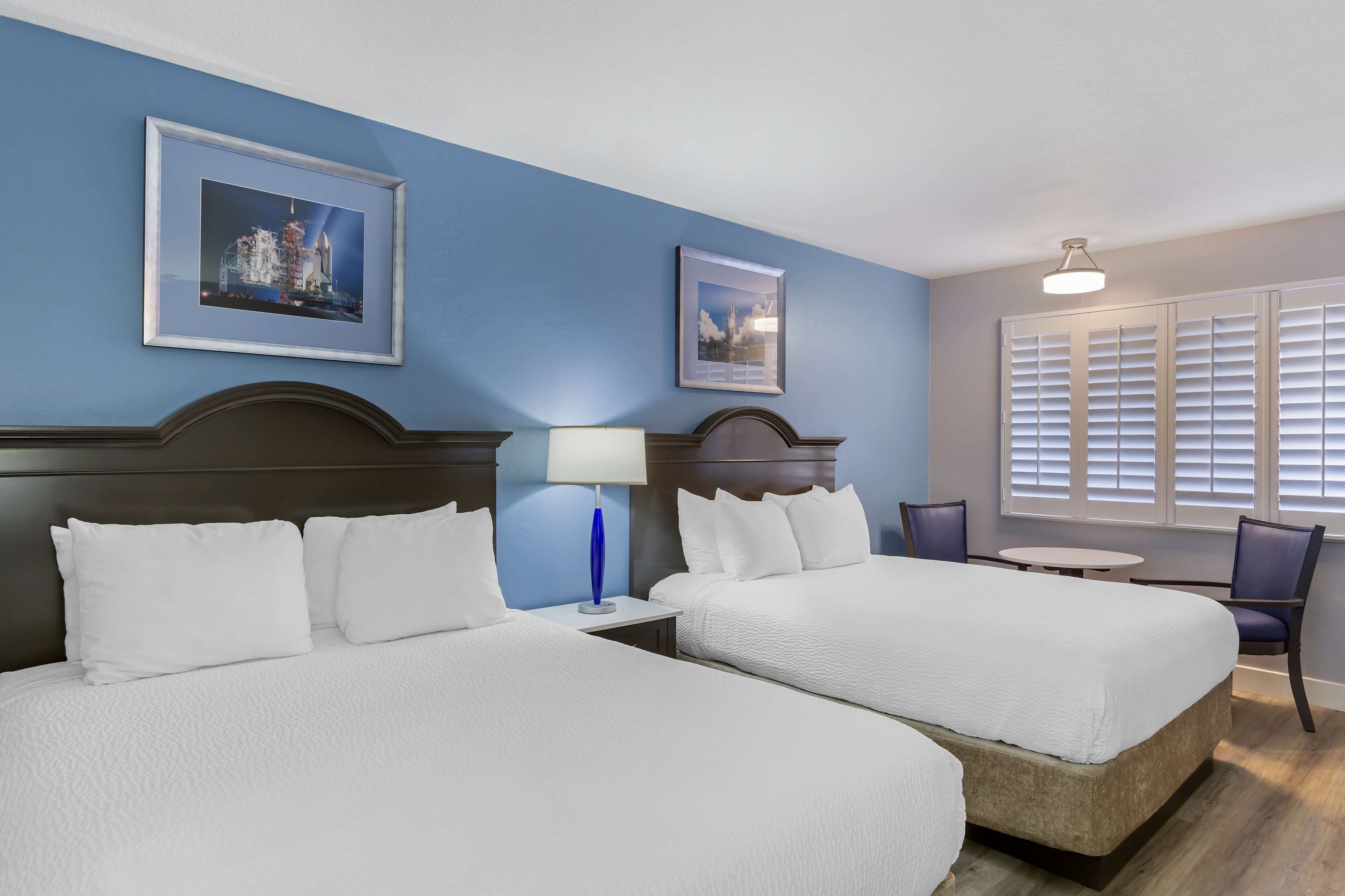 standard room, 2 queen beds, accessible, bathtub | pillow-top beds, desk, laptop workspace, blackout curtains