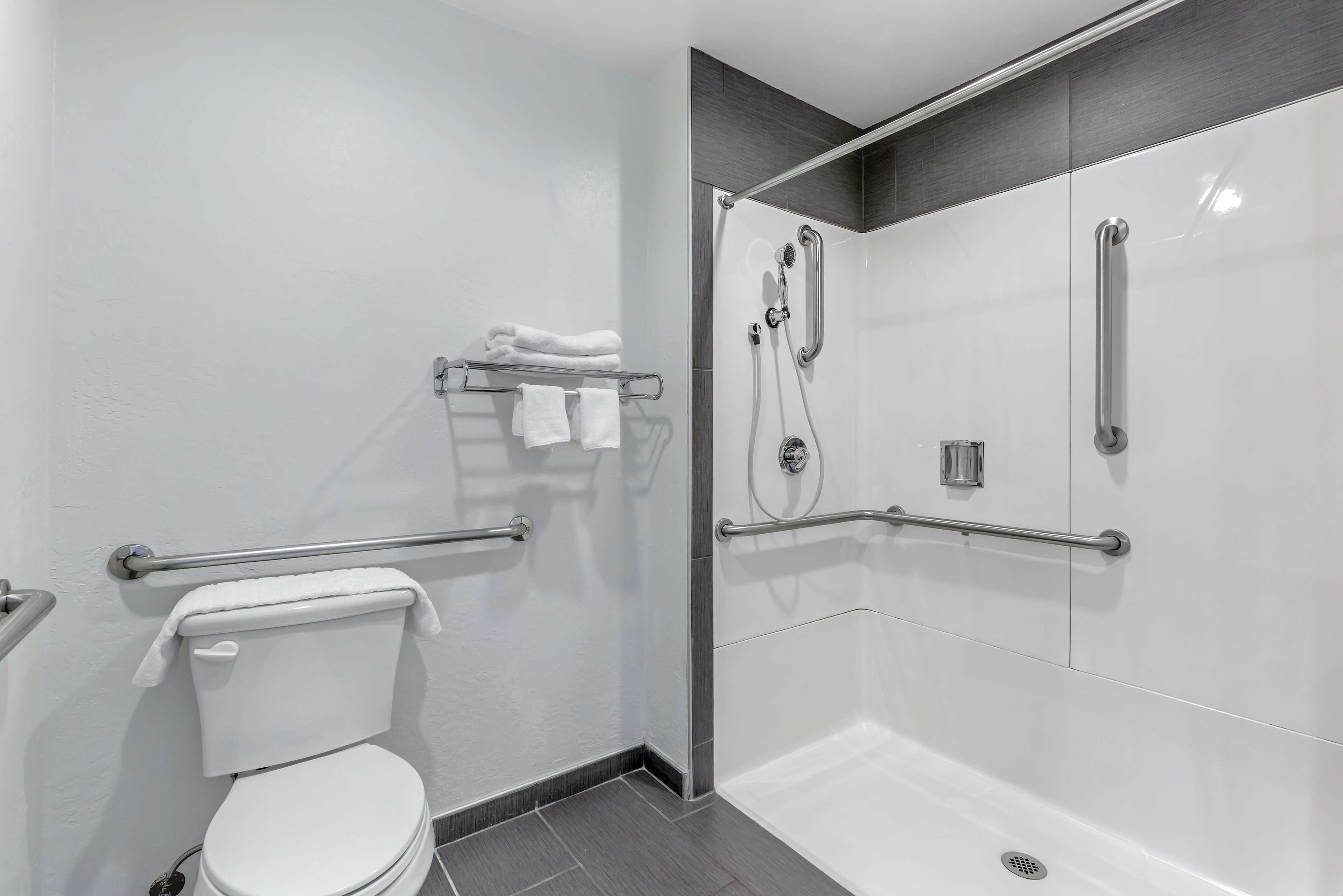 standard room, 1 king bed, accessible, bathtub | bathroom | hydromassage showerhead, free toiletries, hair dryer, towels