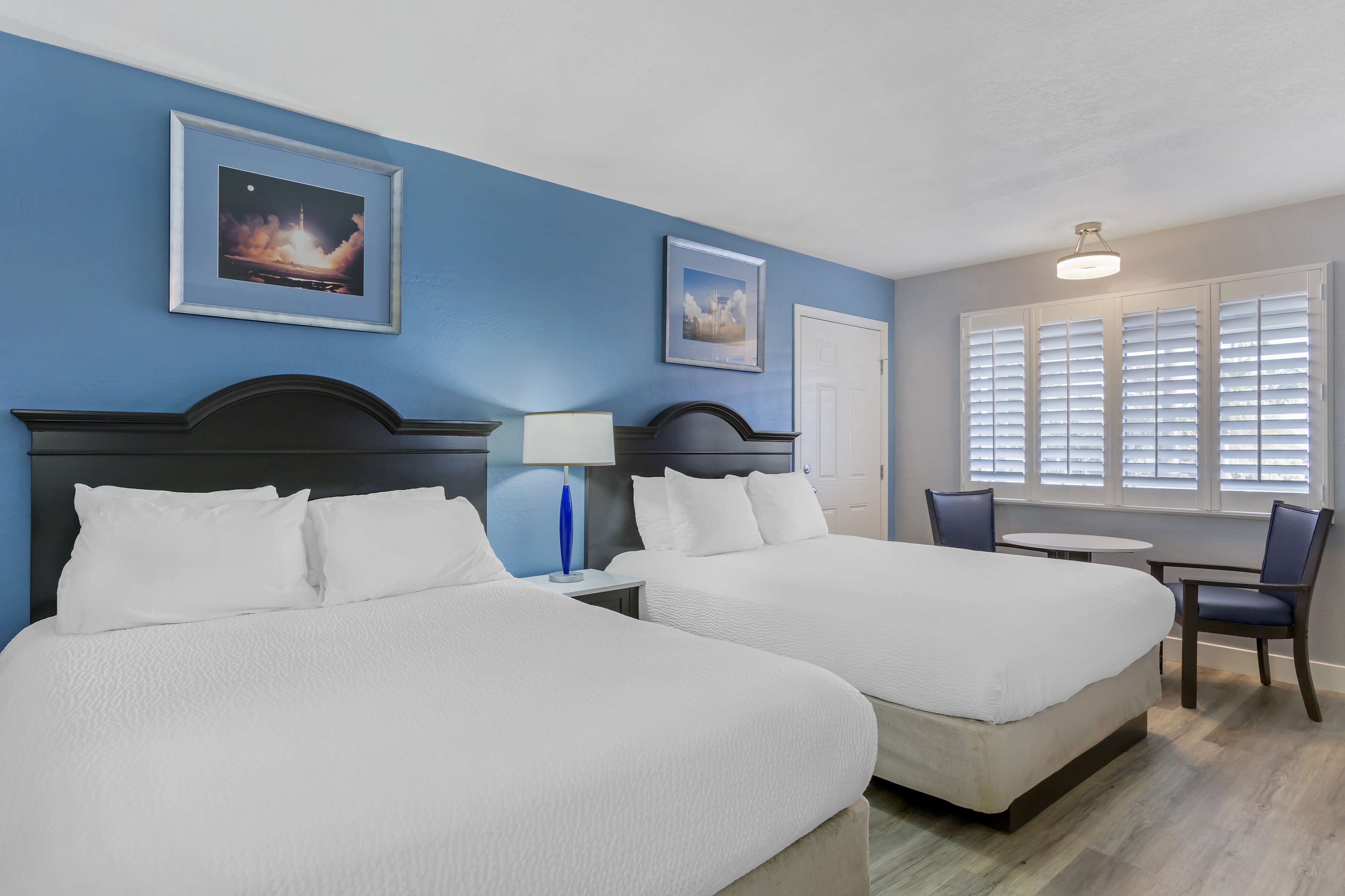 standard room, 2 queen beds, non smoking | pillow-top beds, desk, laptop workspace, blackout curtains