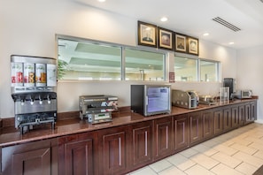 Free daily buffet breakfast