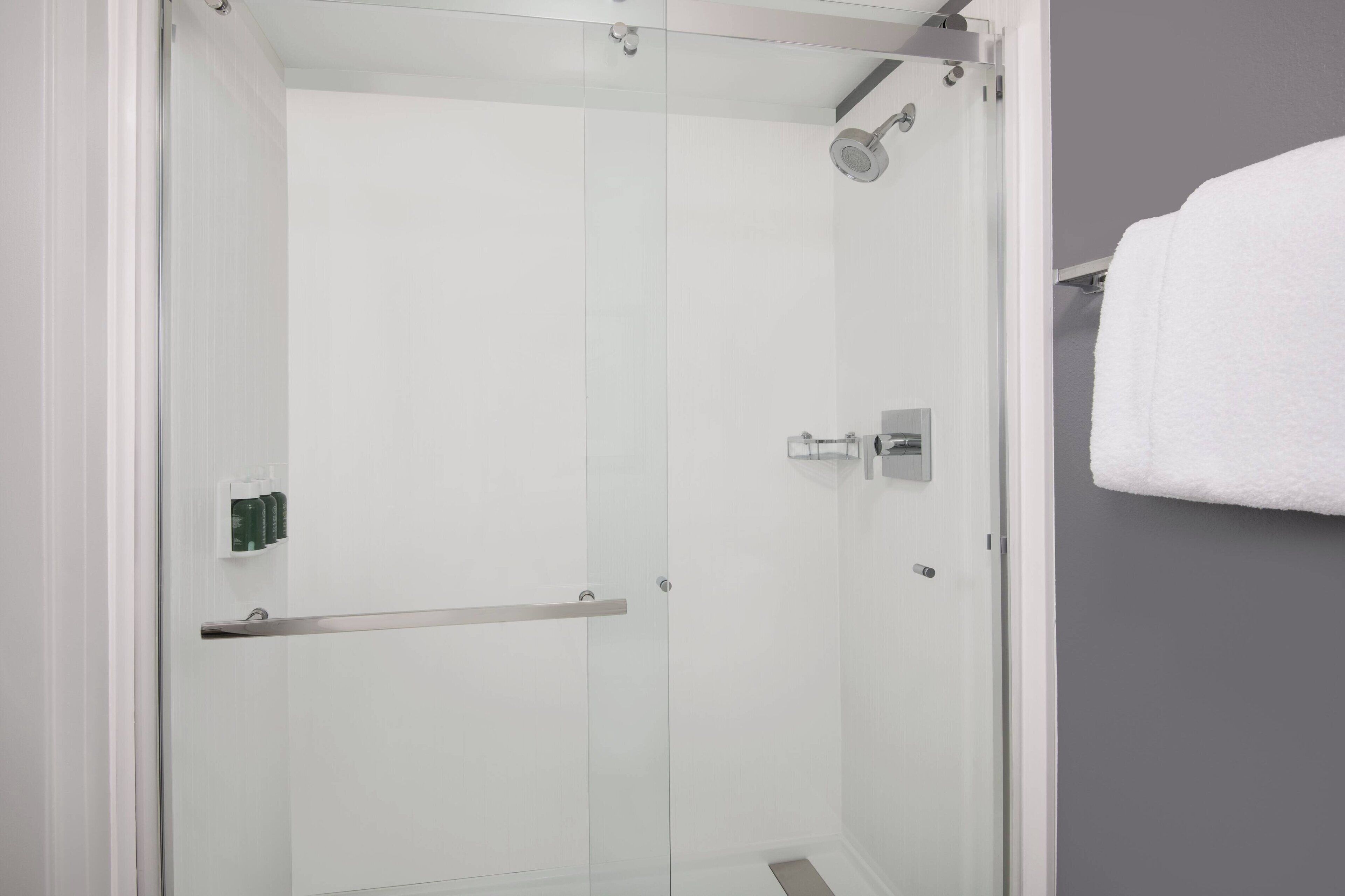 free toiletries, hair dryer, towels