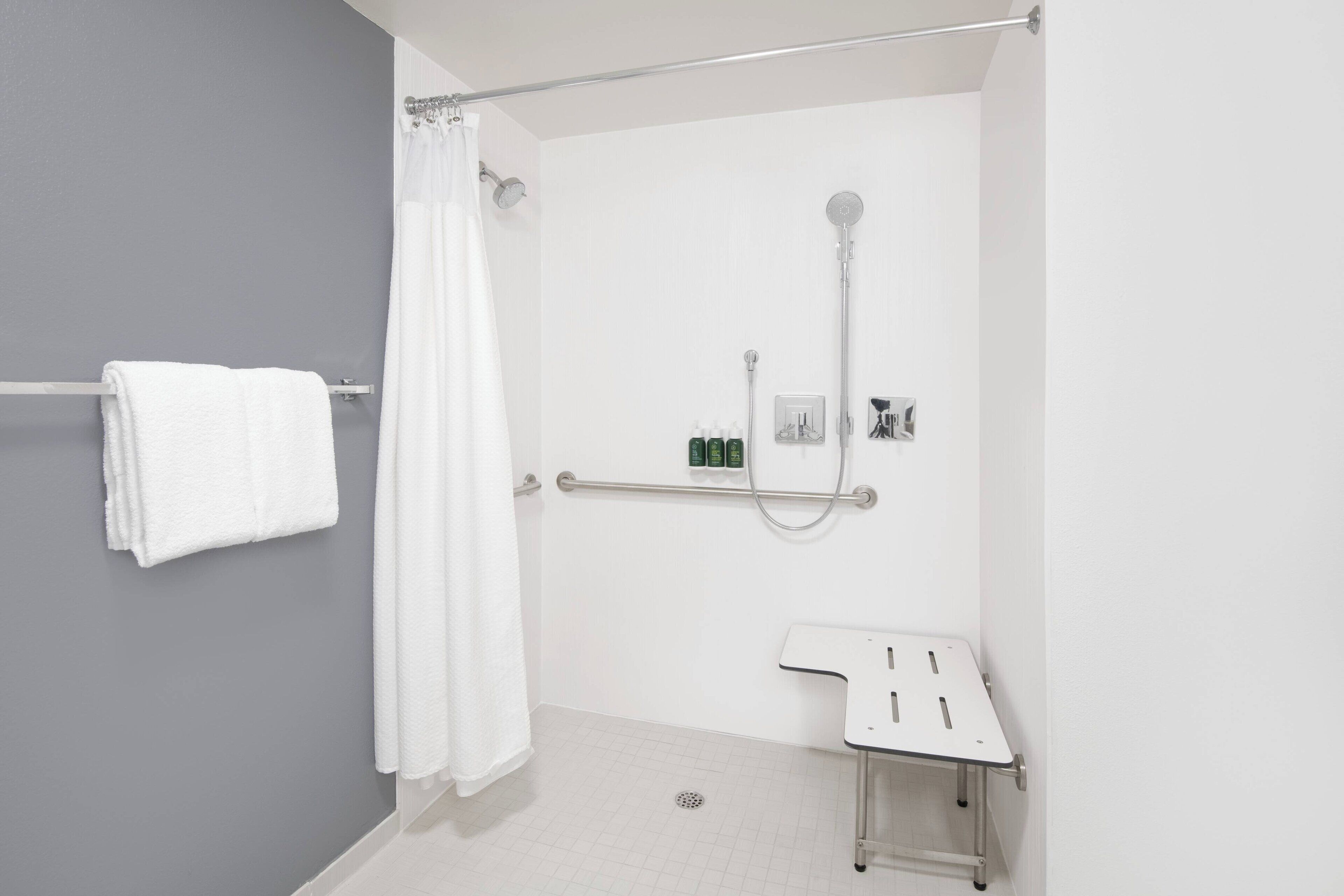 free toiletries, hair dryer, towels