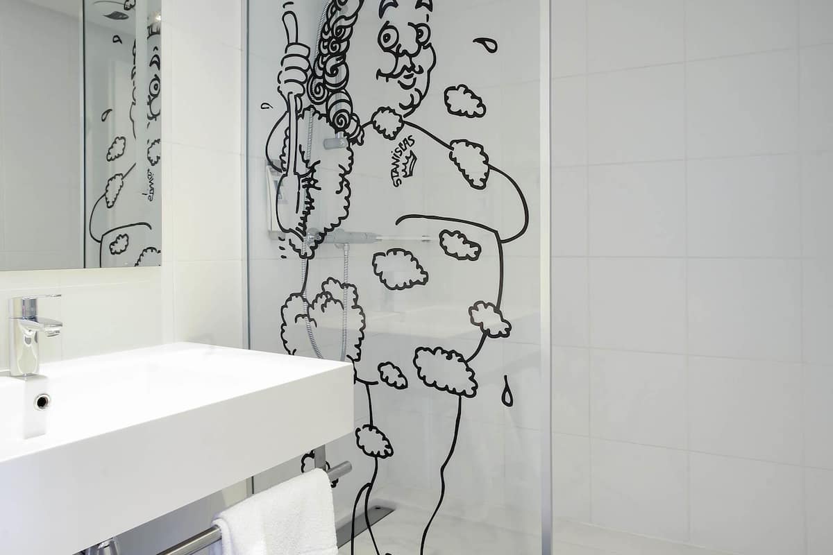 Desk, blackout curtains, soundproofing, iron/ironing board