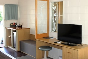 Minibar, laptop workspace, blackout curtains, iron/ironing board