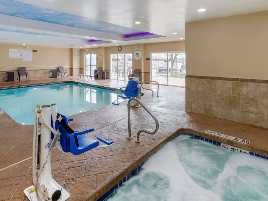 Indoor pool, open 6 AM to 10 PM, sun loungers