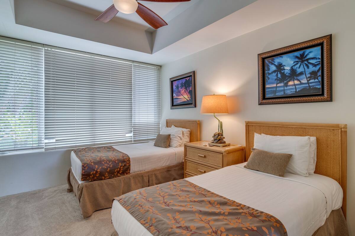 Vila, 2 kamar tidur, pemandangan samudra | 2 kamar tidur, seprai antialergi, brankas, dan didekorasi berbeda-beda