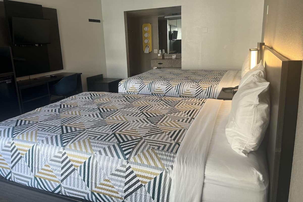 Desk, free WiFi, bed sheets