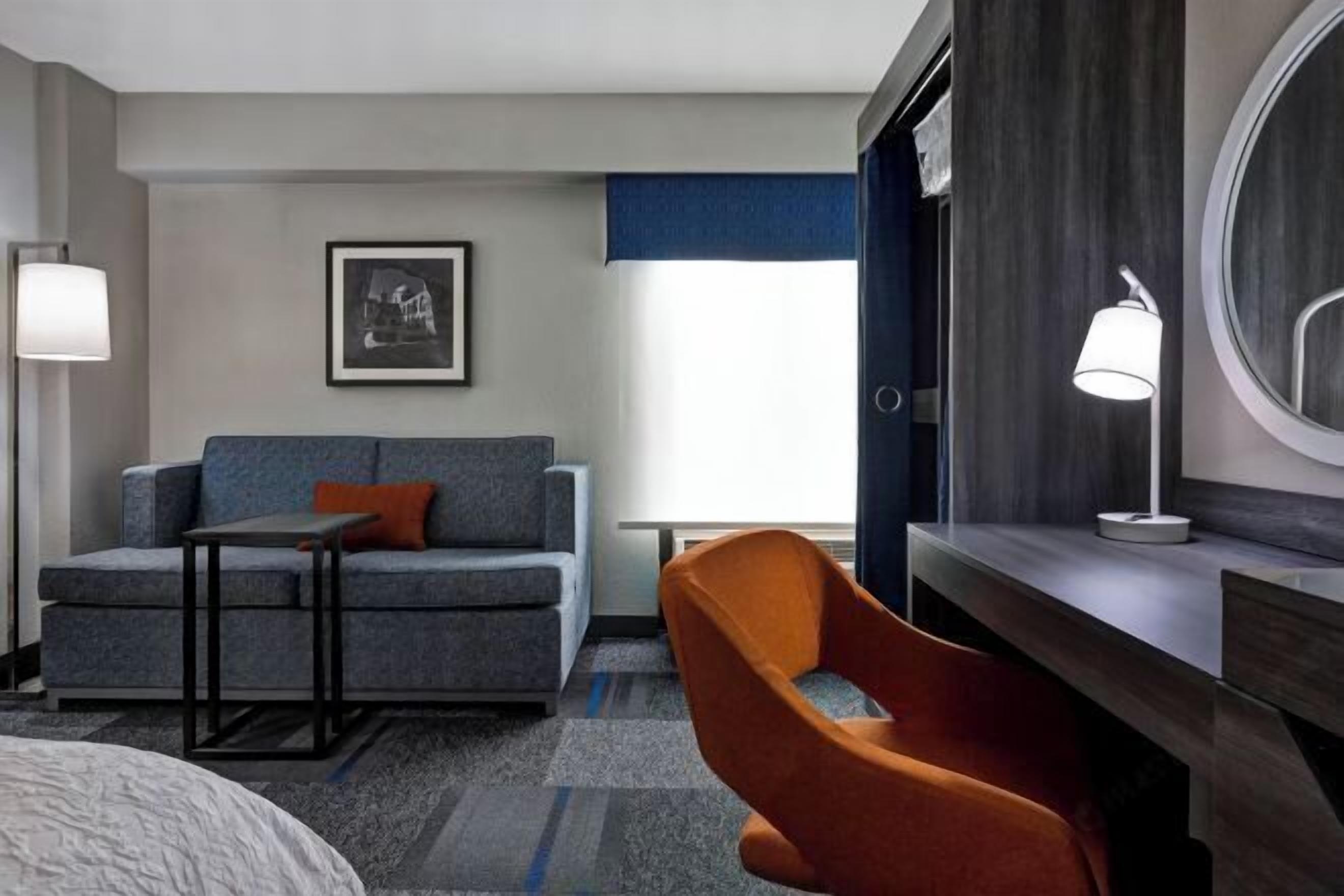 Desk, blackout curtains, iron/ironing board, free WiFi