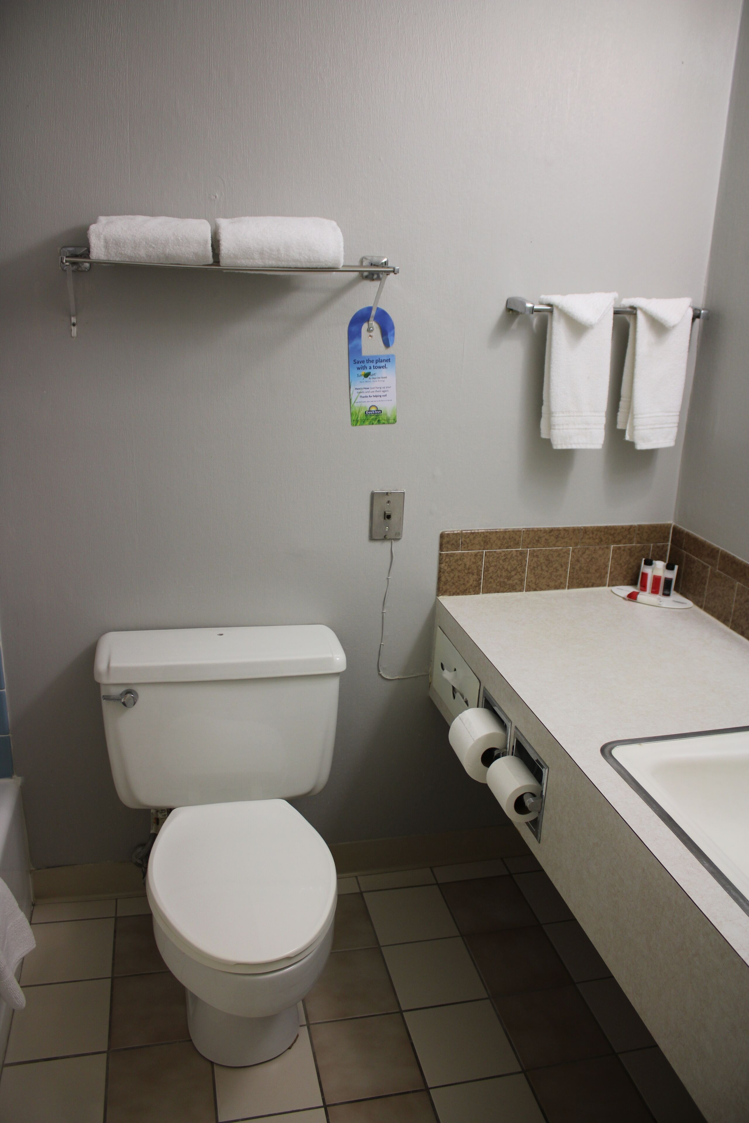 A bathroom with a toilet, a sink, and a towel rack.