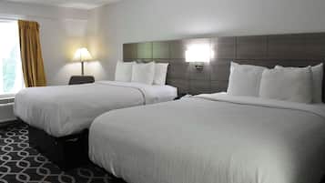 Room, 2 Queen Beds, Non Smoking | Desk, iron/ironing board, free WiFi, bed sheets