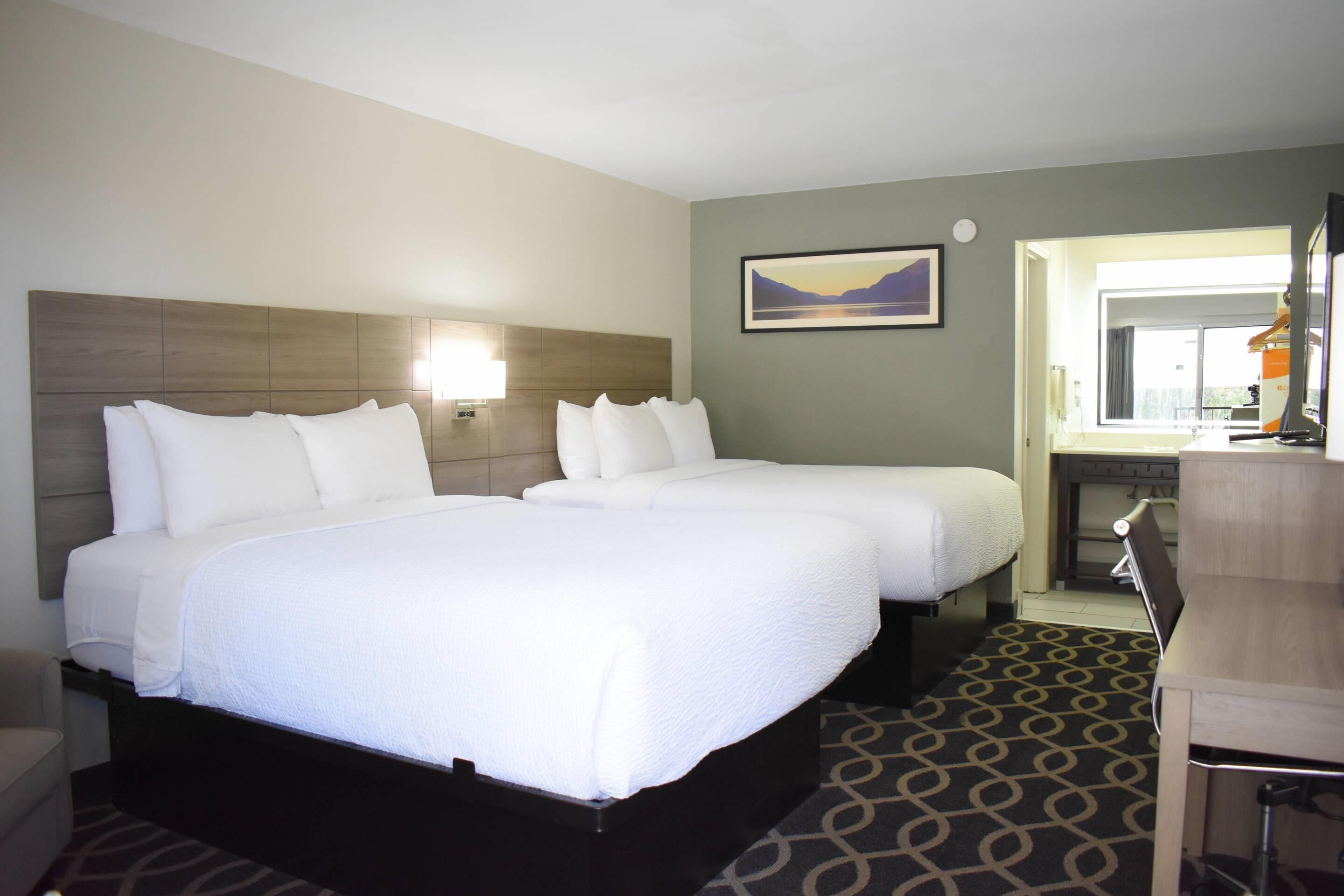 客房, 2 张大床, 无烟房 | 办公桌、熨斗/熨衣板、免费 WiFi、床单