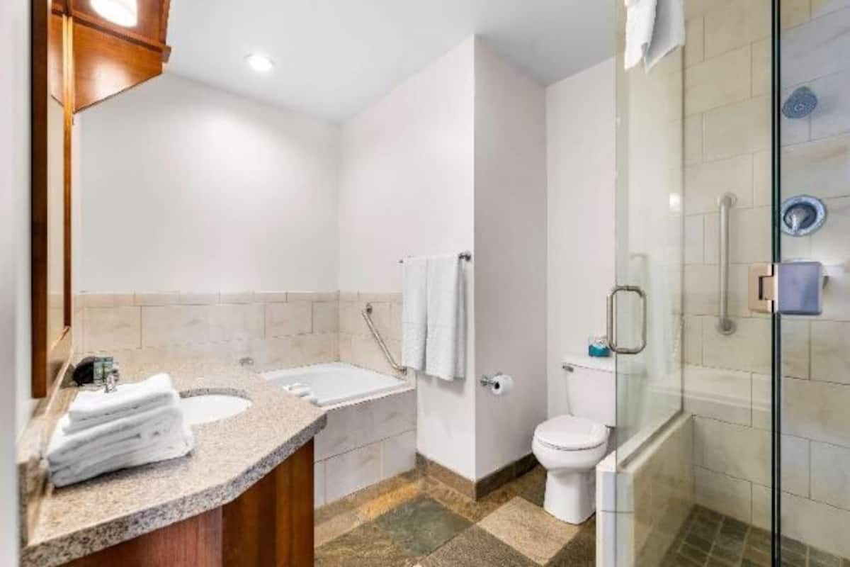 Salle de bain | Articles de toilette (gratuits), séchoir à cheveux, serviettes fournies