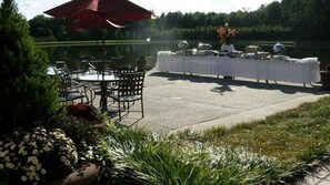Outdoor banquet area