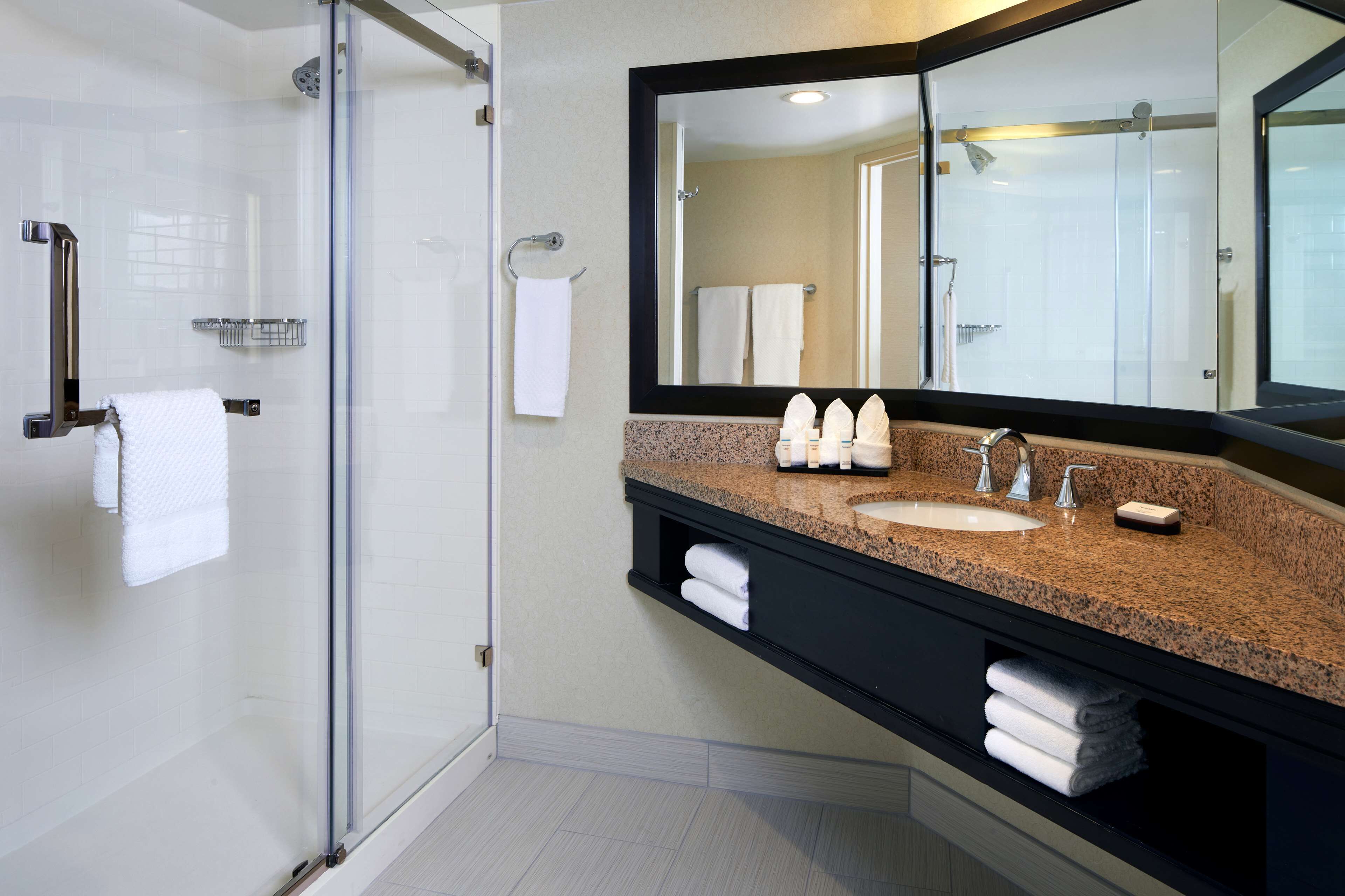 free toiletries, hair dryer, towels