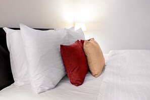 Down comforters, minibar, in-room safe, desk