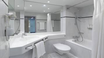 Hair dryer, towels