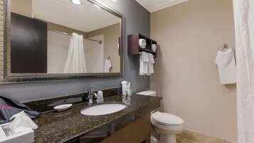 Free toiletries, hair dryer, towels