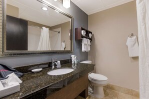 Free toiletries, hair dryer, towels