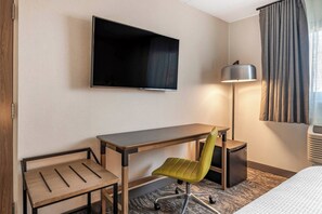 Premium bedding, down duvets, in-room safe, desk