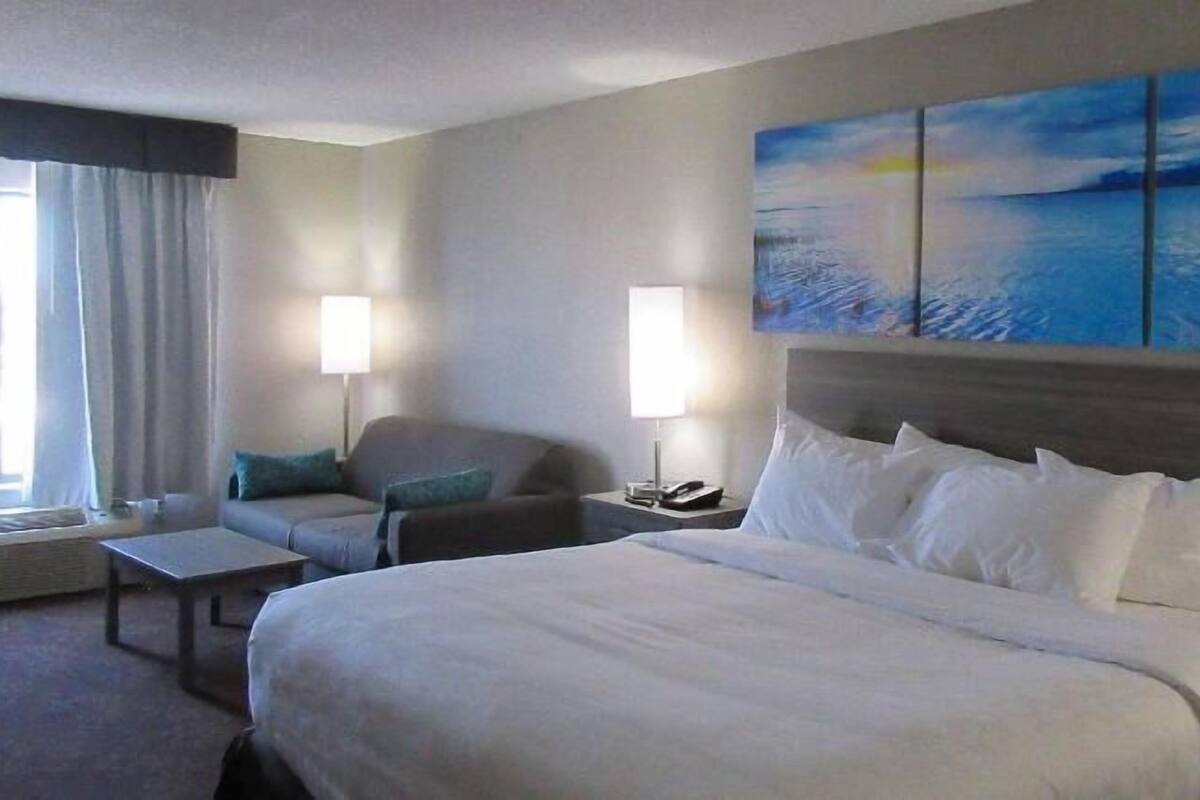 Premium bedding, down comforters, pillowtop beds, desk