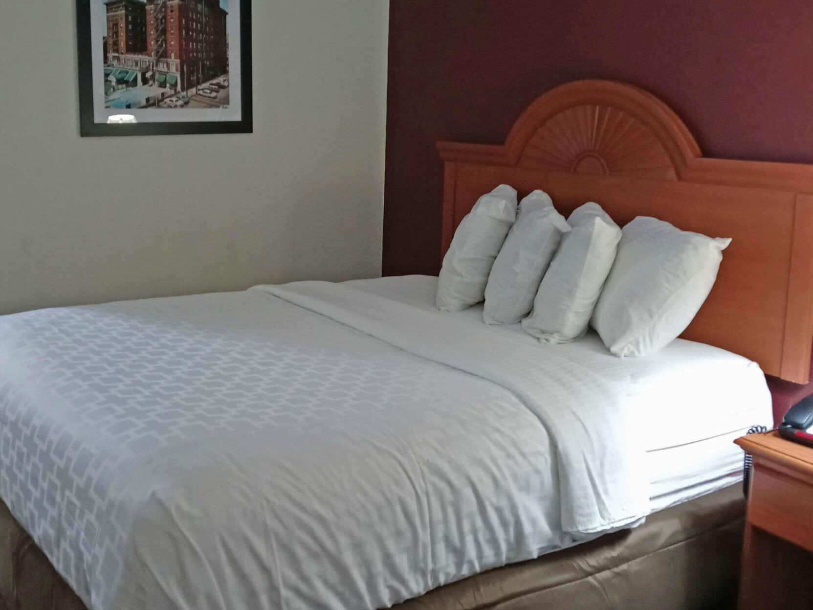 Premium bedding, down comforters, pillowtop beds, desk