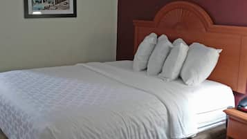 Premium bedding, down comforters, pillowtop beds, desk