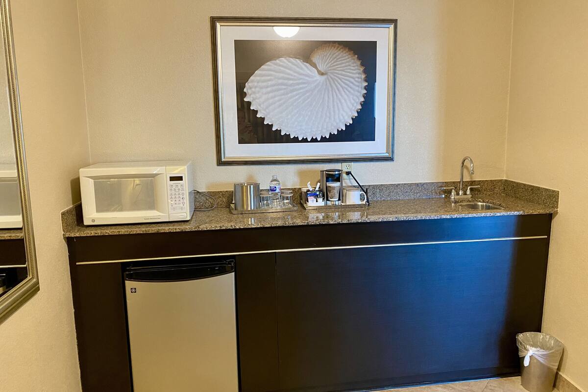 family suite, 1 king bed with sofa bed, non smoking, oceanfront | private kitchenette | mini-fridge, microwave, coffee/tea maker