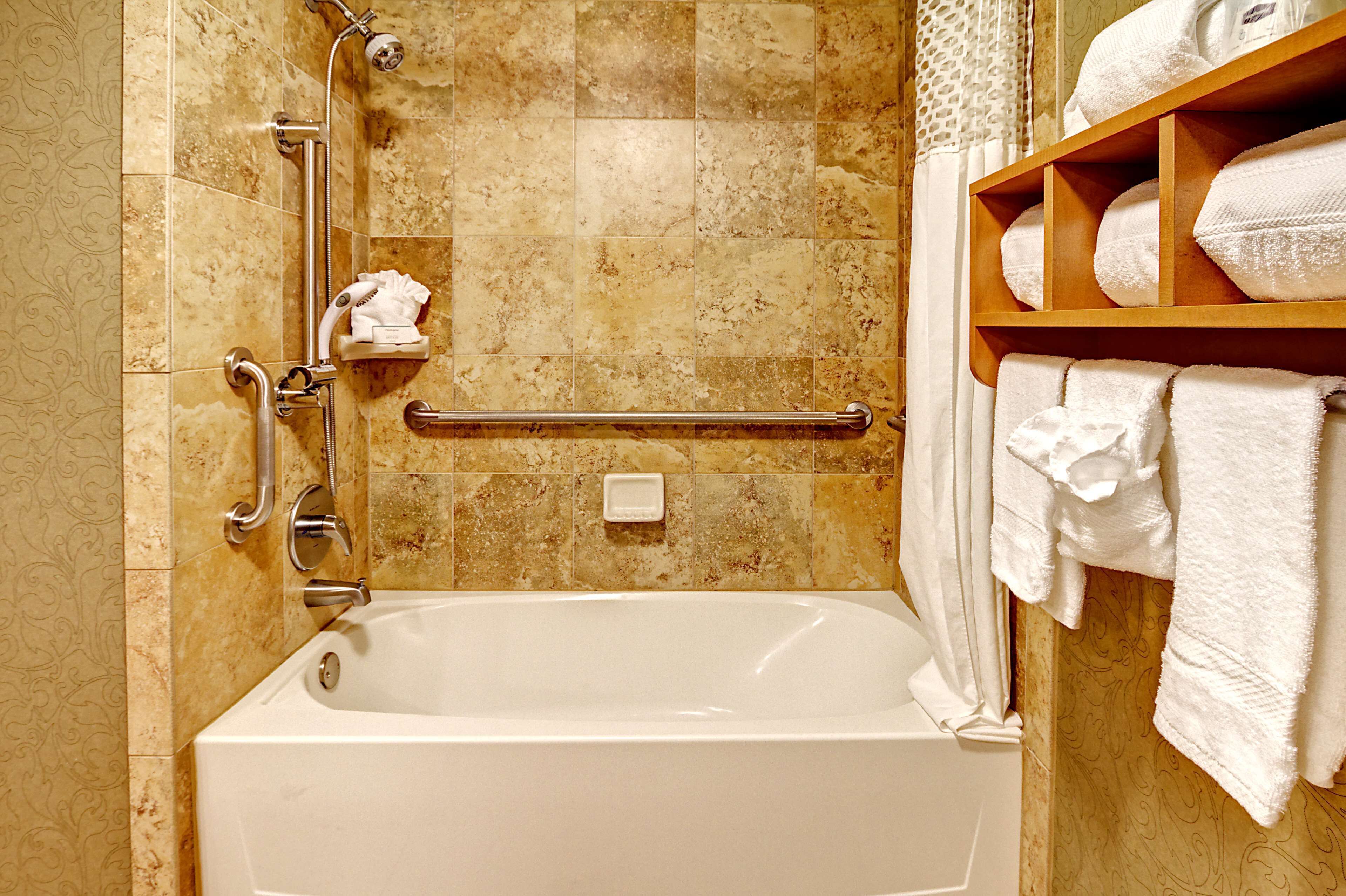 free toiletries, hair dryer, towels