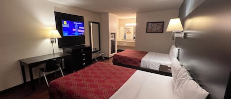 Standard Room, 2 Double Beds, Non Smoking | Free WiFi, bed sheets