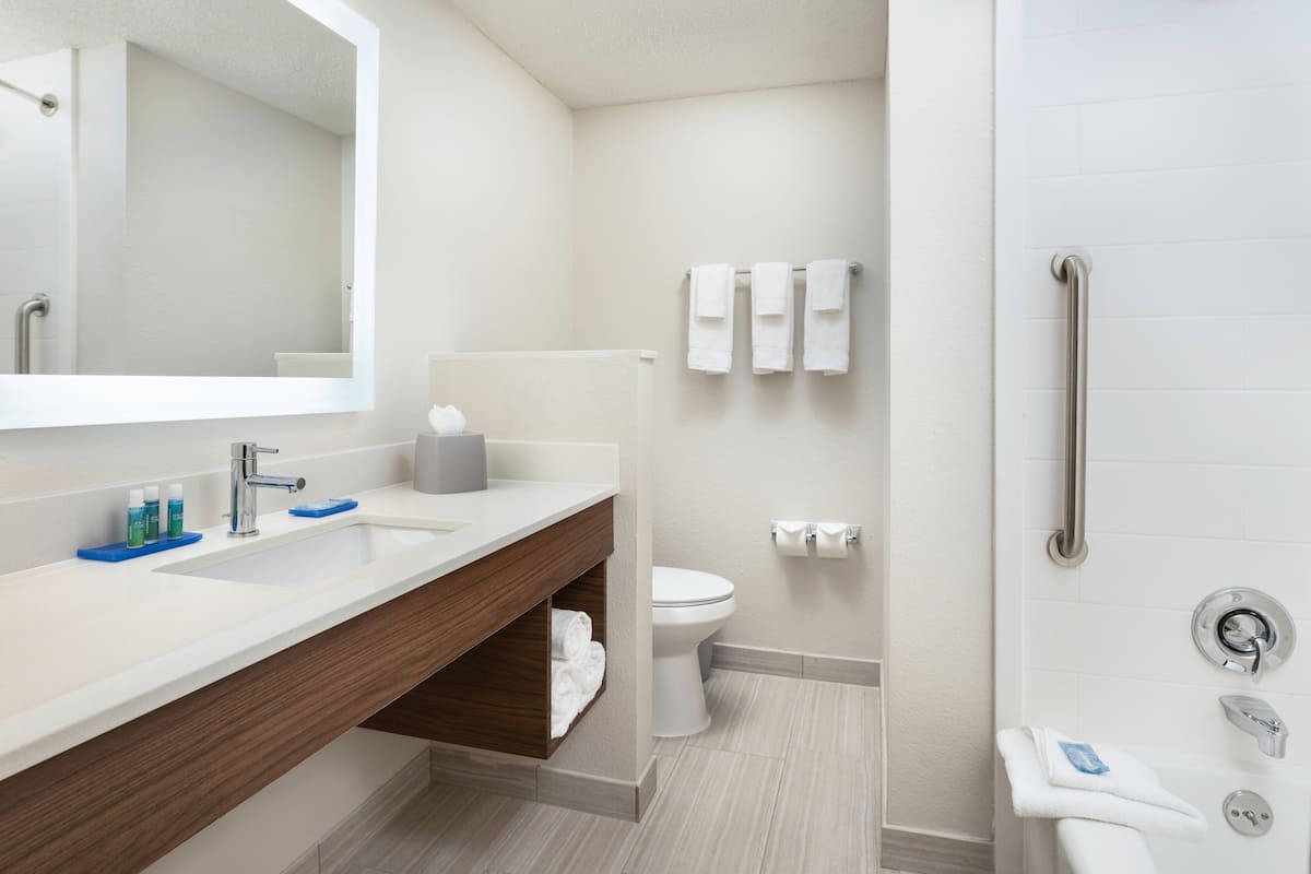 free toiletries, hair dryer, towels, soap