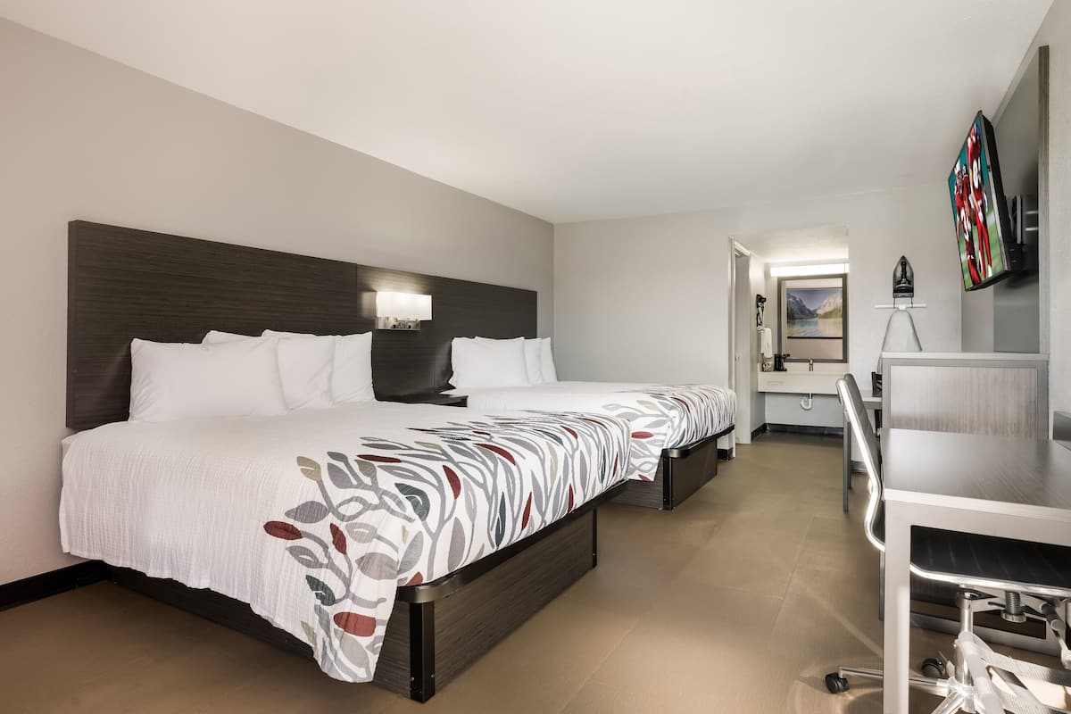 Chambre supérieure, 2 grands lits, non-fumeur | Literie de qualité, couette en duvet, bureau, rideaux d’obscurcissement