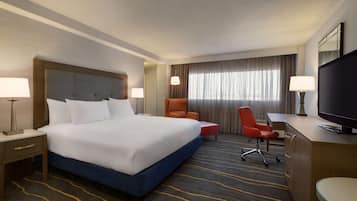 In-room safe, desk, laptop workspace, blackout drapes