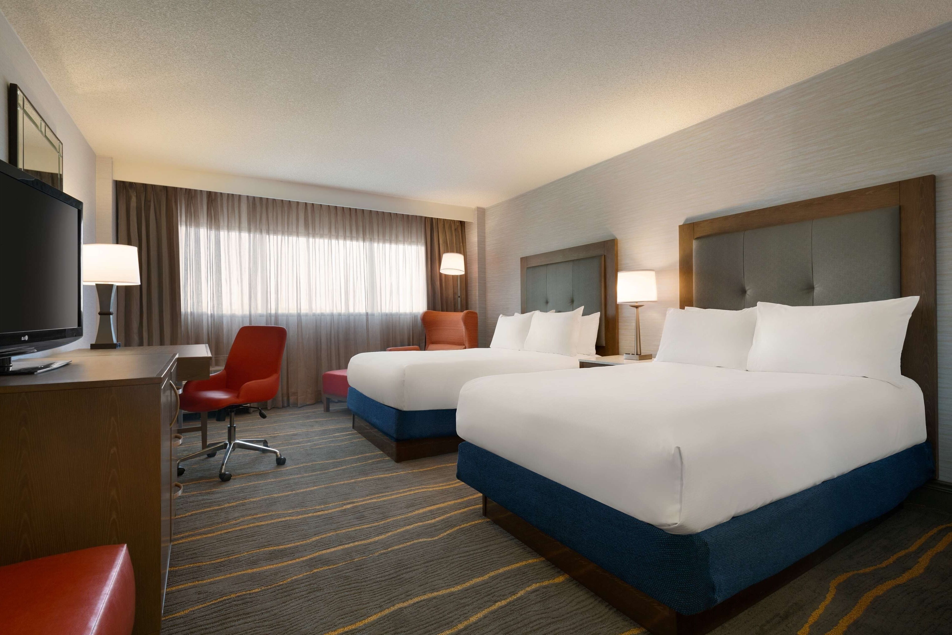 In-room safe, desk, laptop workspace, blackout drapes
