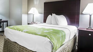Tabla de planchar con plancha, wifi gratis, ropa de cama y despertador