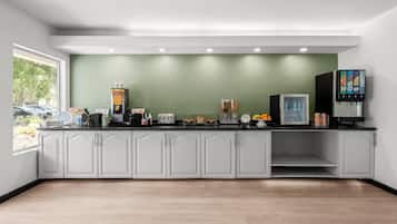 Free daily self-service breakfast