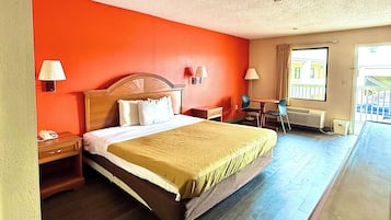 Desk, free WiFi, bed sheets, alarm clocks