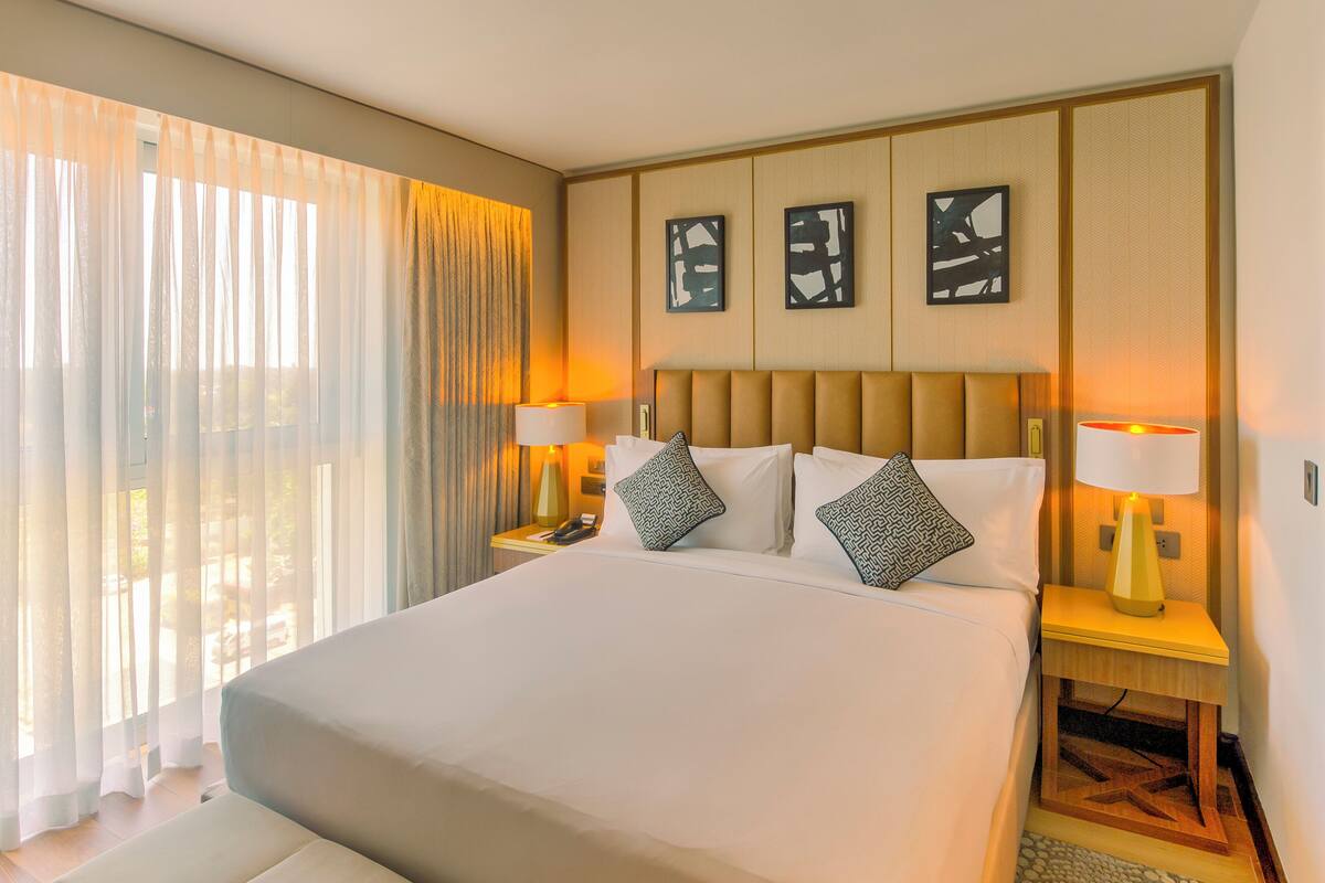 Premium bedding, down duvets, memory-foam beds, minibar