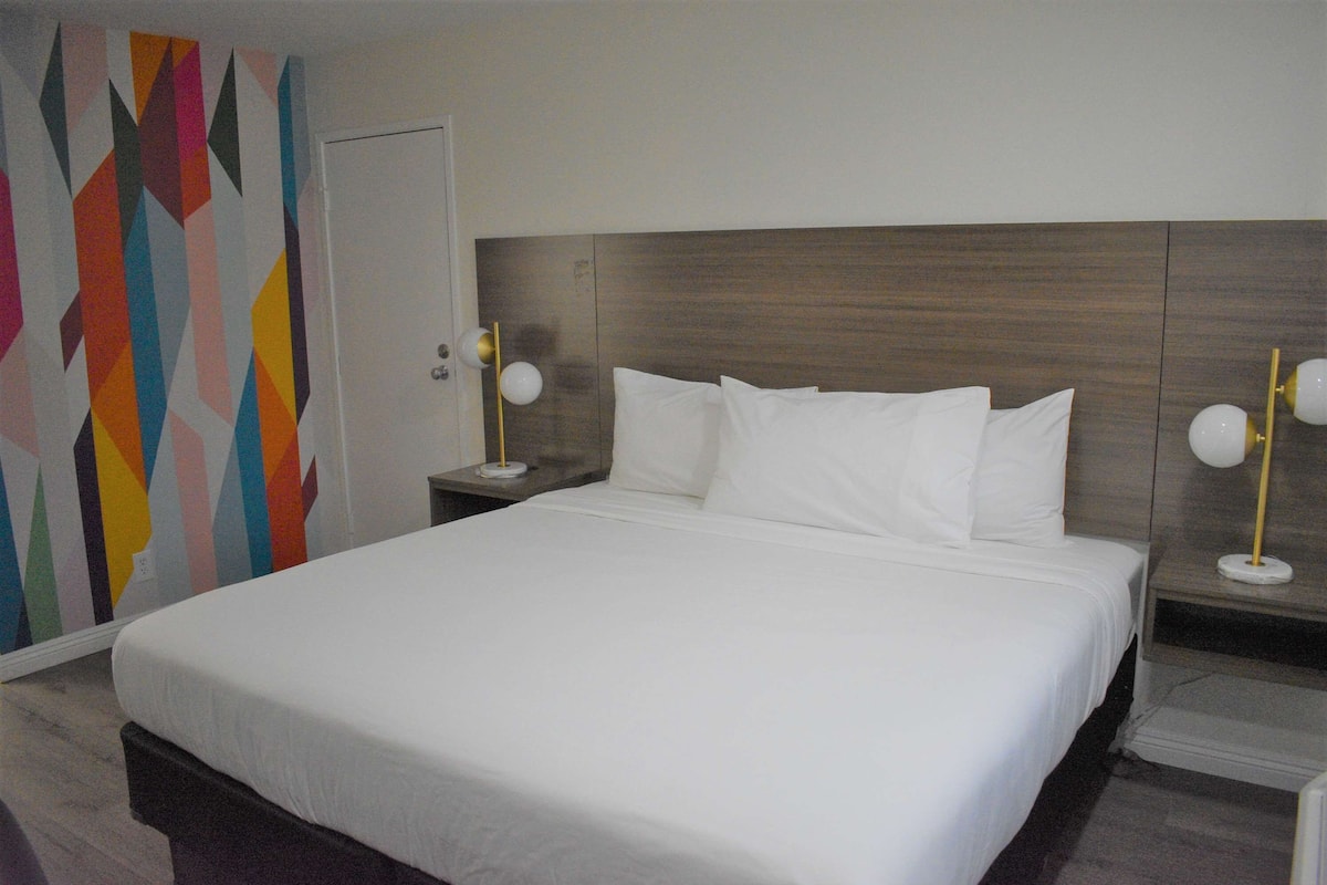 Desk, blackout curtains, iron/ironing board, free WiFi
