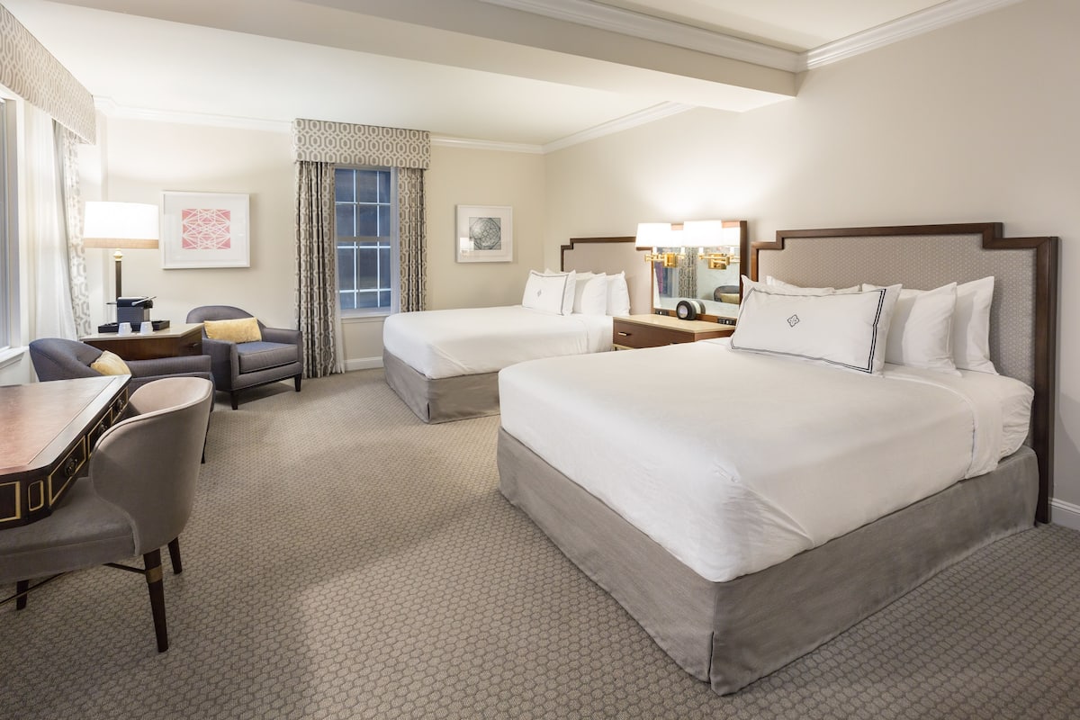 Premium bedding, pillow-top beds, free minibar, in-room safe