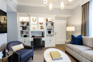 55-inch flat-screen TV with cable channels, TV, MP3 dock