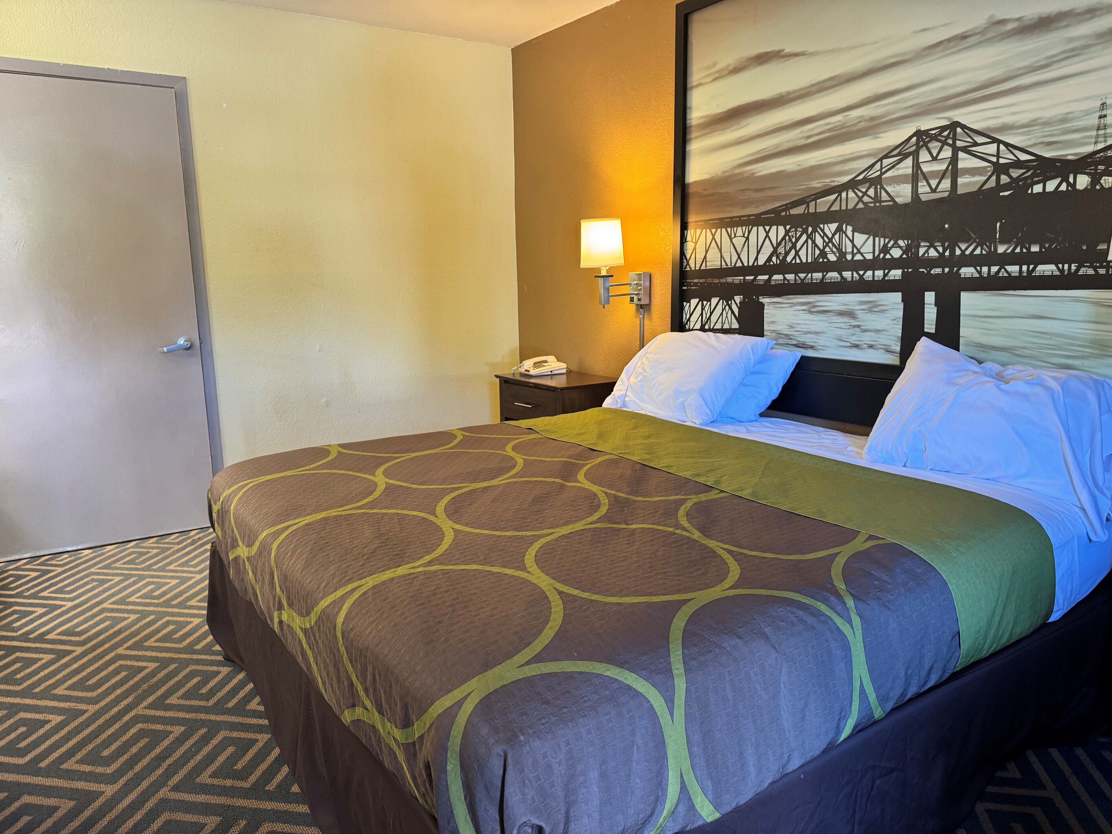 Individually decorated, individually furnished, desk, laptop workspace