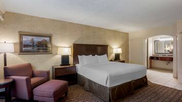 Roupas de cama premium, camas com colchões pillow-top, escrivaninha