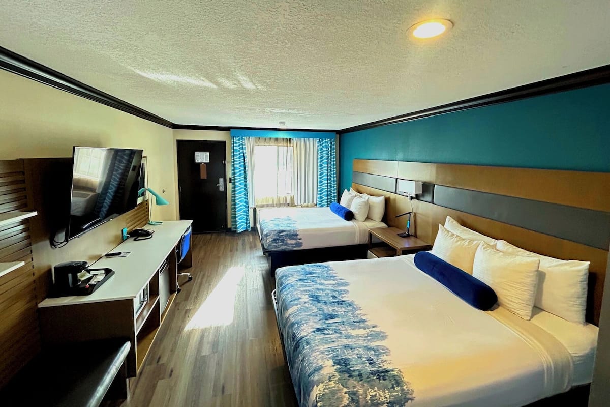 Standard Room, 2 Queen Beds | Hypo-allergenic bedding, iron/ironing board, free WiFi, bed sheets