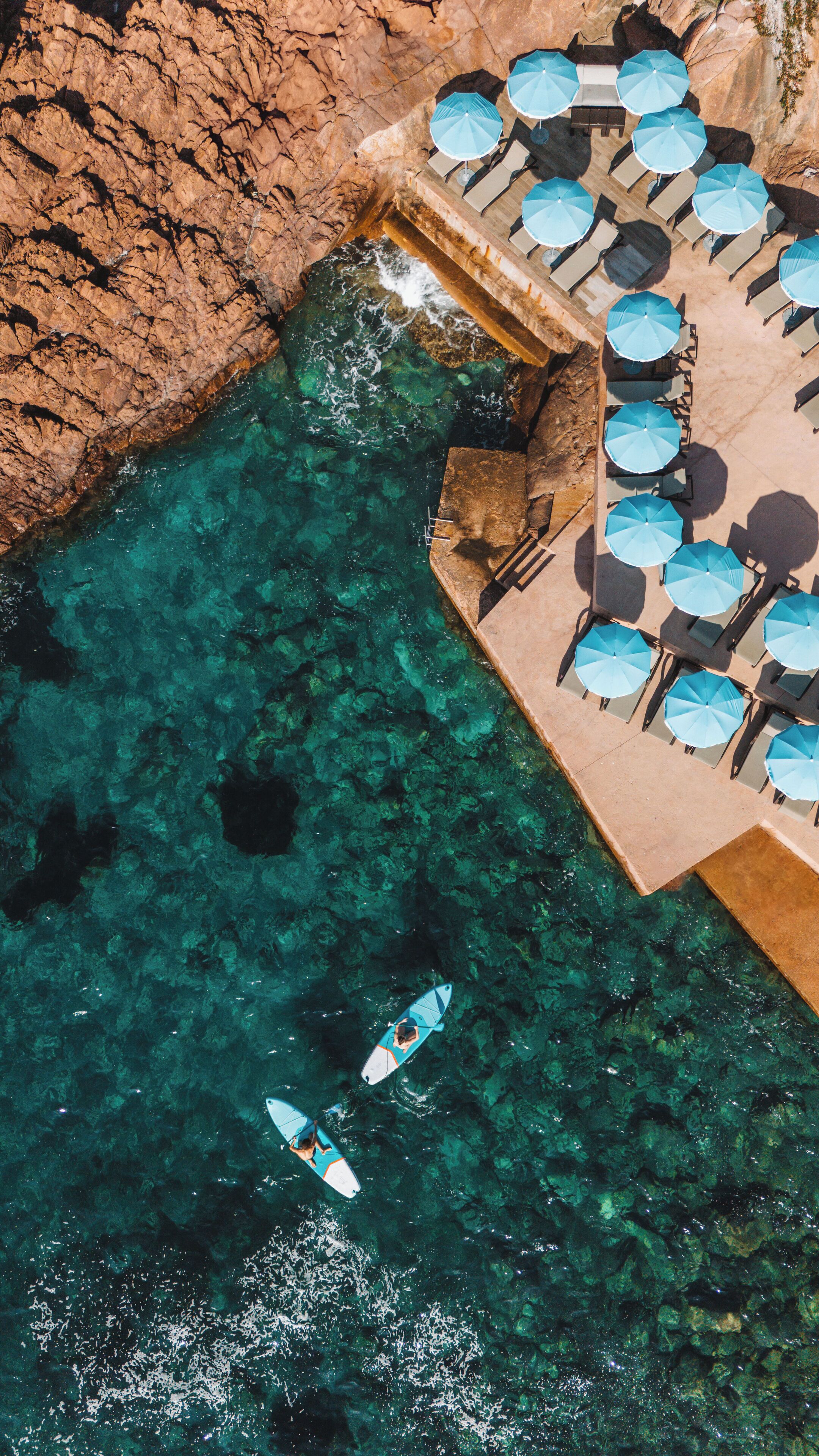 private beach, beach umbrellas, beach towels, beach bar