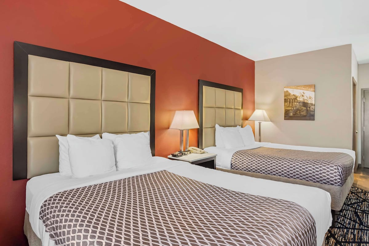 Standard Room, 2 Queen Beds, Non Smoking, Refrigerator & Microwave (Pet Friendly) | Individually furnished, desk, laptop workspace, blackout curtains