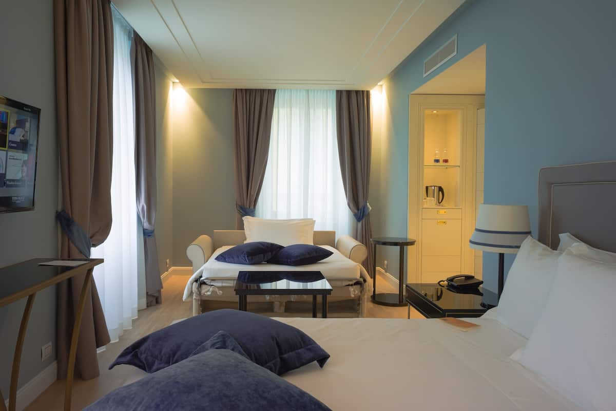 Couette en duvet d'oie, mini-bar avec articles gratuits