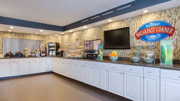 Free daily self-serve breakfast