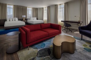 Deluxe Suite, 2 Queen Beds | Egyptian cotton sheets, premium bedding, down comforters, pillowtop beds